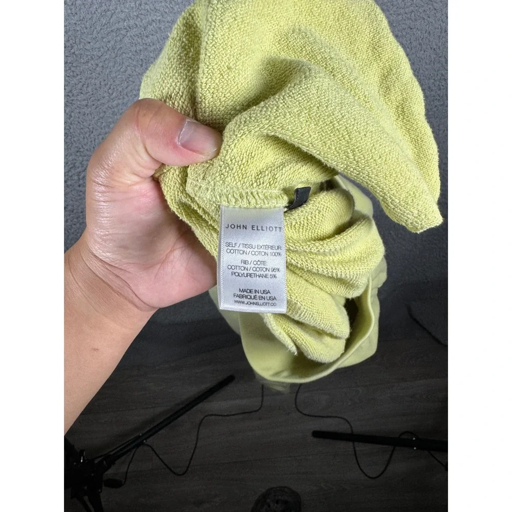 John‎ Elliott Mens Escobar Sweatpants Pale Yellow Cotton Joggers Made in USA